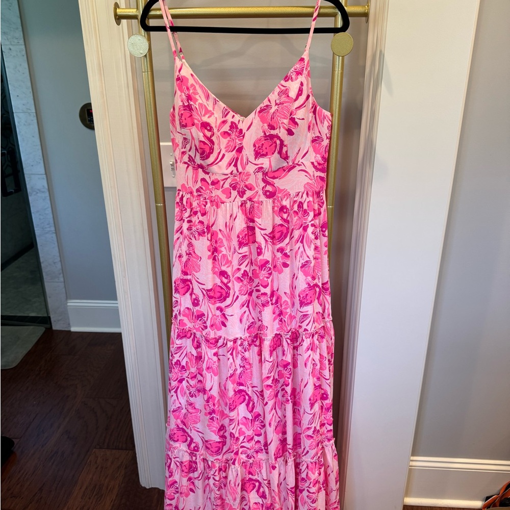 Lilly Pulitzer Pink Floral Maxi Dress